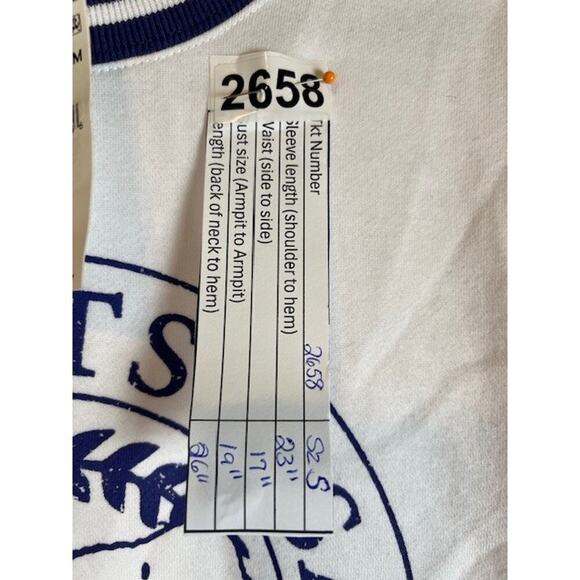 NWT Nordstrom TFALF1322 Peanuts Soccer Club Crewneck Sweatshirt Unisex S White - Picture 7 of 7